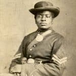 Pvt. Charles Mudd, Company C, 108th U.S. Colored Infantry. Photo courtesy of the Gettysburg National Military Park Museum