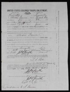 Abram Garvin Enlistment Papers
