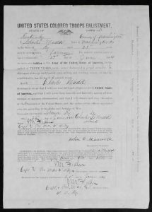 Charles Mudd Enlistment Papers