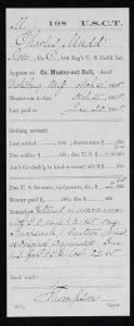 Charles Mudd Muster-out Roll