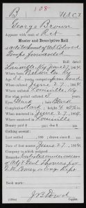 George Brown Muster and Descriptive Roll