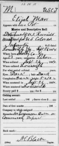 Sgt. Elijah P. Marrs Muster and Descriptive Roll