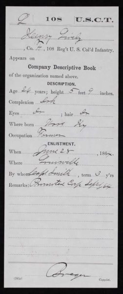 Henry Lively Company Descriptive Book