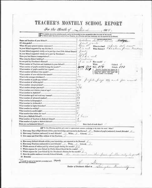 Henry Marrs School Report, Pg 2
